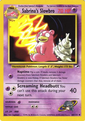 Sabrina's Slowbro 60/132 Unlimited [Vintage: Gym Heroes] Pokemon Single Pokémon
