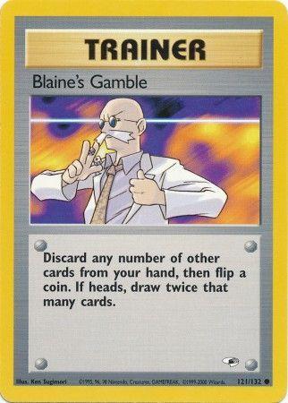 Blaine's Gamble (121/132) Unlimited [Vintage: Gym Heroes] Pokemon Single Pokémon