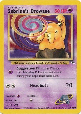 Sabrina's Drowzee 92/132 Unlimited [Vintage: Gym Heroes] Pokemon Single Pokémon