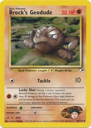 Brock's Geodude (38/132) Unlimited [Vintage: Gym Heroes] Pokemon Single Pokémon
