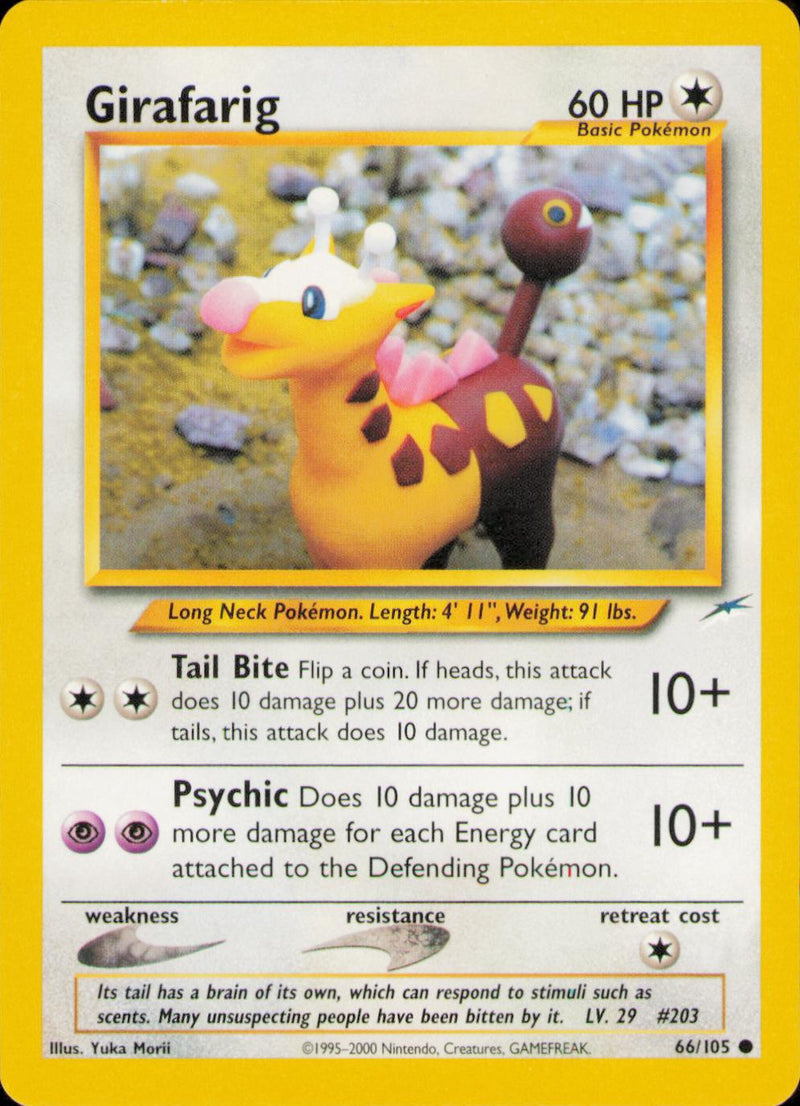 Girafarig 66/105 Unlimited [Vintage: Neo Destiny] Pokemon Single Pokémon