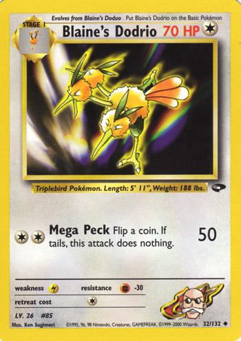 Blaine's Dodrio (32/132) Unlimited [Vintage: Gym Challenge] Pokemon Single Pokémon