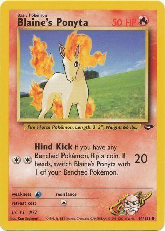 Blaine's Ponyta (64/132) Unlimited [Vintage: Gym Challenge] Pokemon Single Pokémon