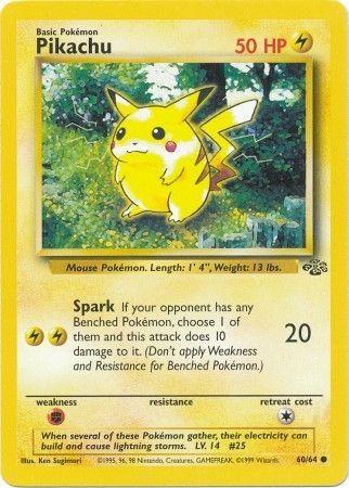 Pikachu 60/64 Unlimited [Vintage: Jungle] Pokemon Single Pokémon