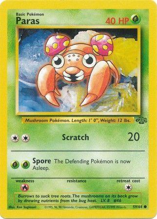 Paras 59/64 Unlimited [Vintage: Jungle] Pokemon Single Pokémon