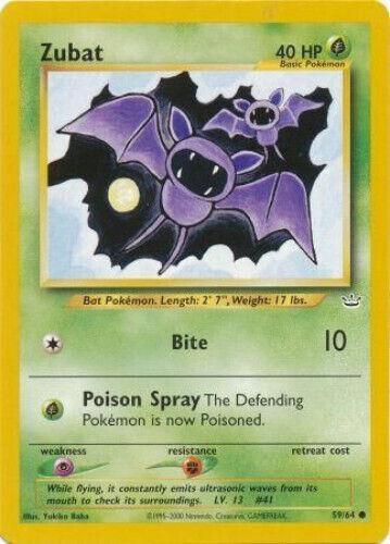 Zubat (59/64) Unlimited [Vintage: Neo Revelation] Pokemon Single Pokémon
