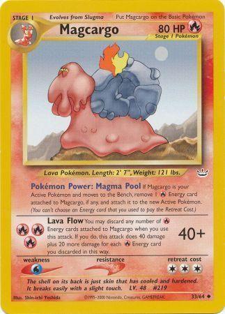 Magcargo 33/64 Unlimited [Vintage: Neo Revelation] Pokemon Single Pokémon