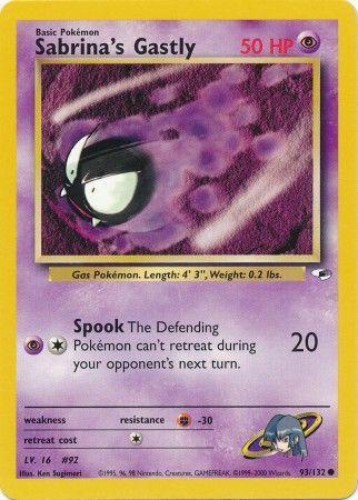 Sabrina's Gastly (93/132) Unlimited [Vintage: Gym Heroes] Pokemon Single Pokémon