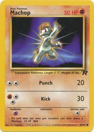 Machop (59/82) - [Vintage: Team Rocket] Unlimited Pokemon Single Pokémon