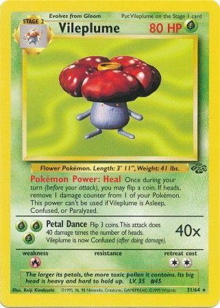Vileplume 31/64 Unlimited [Vintage: Jungle] Pokemon Single Pokémon