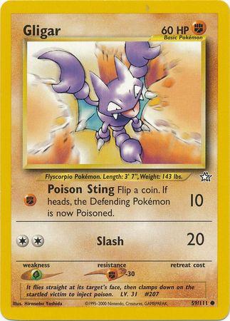 Gligar 59/111 Unlimited [Vintage: Neo Genesis] Pokemon Single Pokémon