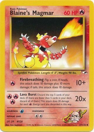Blaine's Magmar (37/132) Unlimited [Vintage: Gym Heroes] Pokemon Single Pokémon