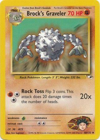 Brock's Graveler (40/132) Unlimited [Vintage: Gym Heroes] Pokemon Single Pokémon