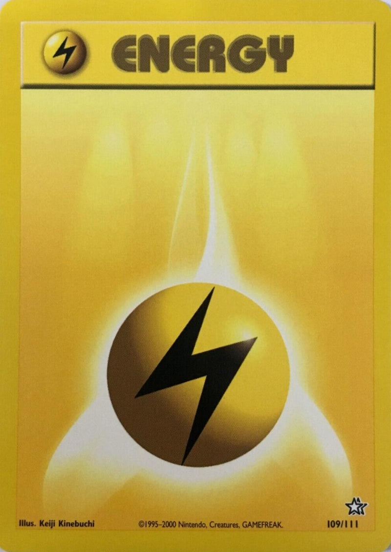 Lightning Energy 109/111 Unlimited [Vintage: Neo Genesis] Pokemon Single Pokémon
