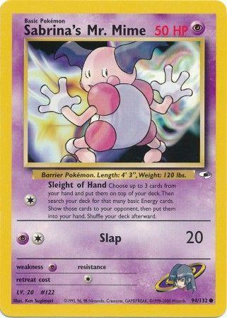 Sabrina's Mr. Mime 94/132 Unlimited [Vintage: Gym Heroes] Pokemon Single Pokémon