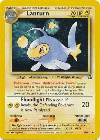 Lanturn 38/111 Unlimited [Vintage: Neo Genesis] Pokemon Single Pokémon