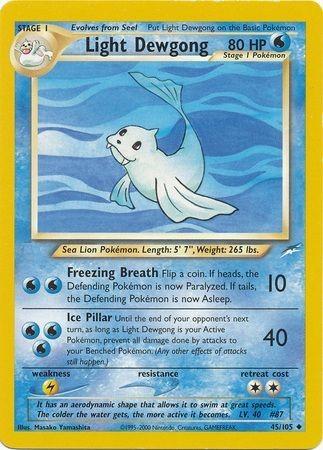 Light Dewgong 45/105 Unlimited [Vintage: Neo Destiny] Pokemon Single Pokémon