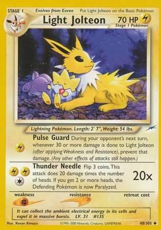Light Jolteon 48/105 Unlimited [Vintage: Neo Destiny] Pokemon Single Pokémon