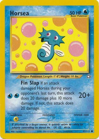 Horsea (62/111) Unlimited [Vintage: Neo Genesis] Pokemon Single Pokémon