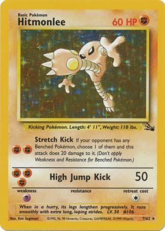 Hitmonlee (7/62) Unlimited Holofoil [Vintage: Fossil] Pokemon Single Pokémon