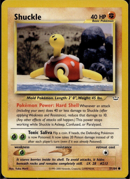 Shuckle 51/64 Unlimited [Vintage: Neo Revelation] Pokemon Single Pokémon