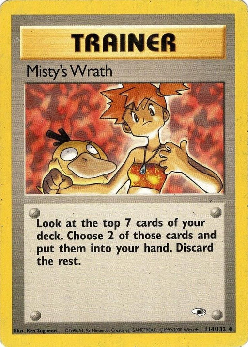 Misty's Wrath (114/132) Unlimited [Vintage: Gym Heroes] Pokemon Single Pokémon