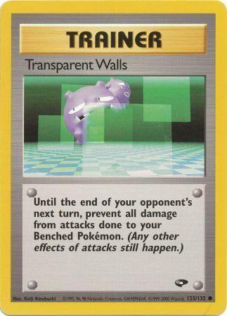 Transparent Walls 125/132 Unlimited [Vintage: Gym Challenge] Pokemon Single Pokémon