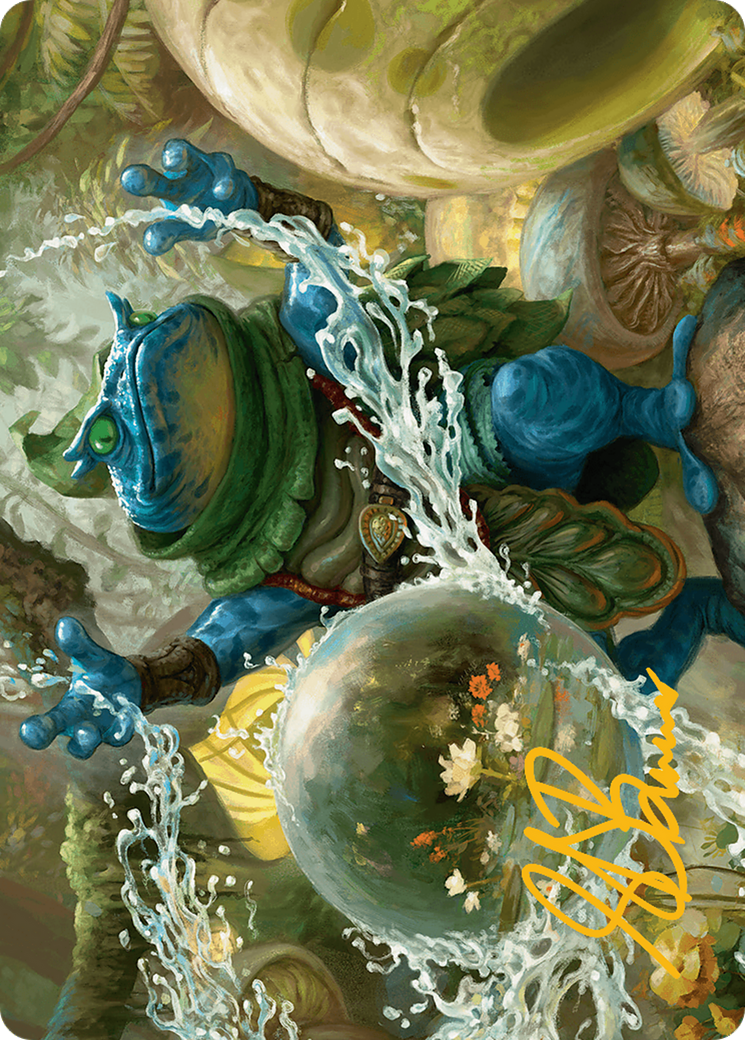 Pond Prophet Art Card (Gold-Stamped Signature) [Art Series] Bloomburrow MTG Single Magic: The Gathering