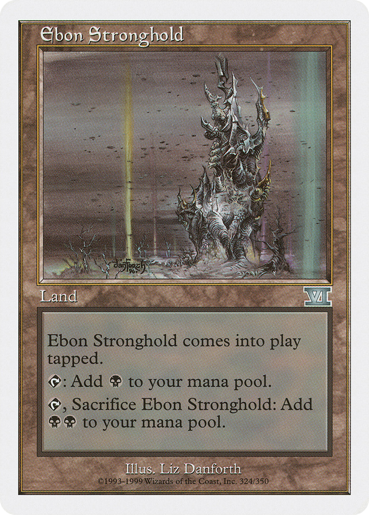 Ebon Stronghold (6ED-324) [Classic Sixth Edition] MTG Single Wizards of the Coast
