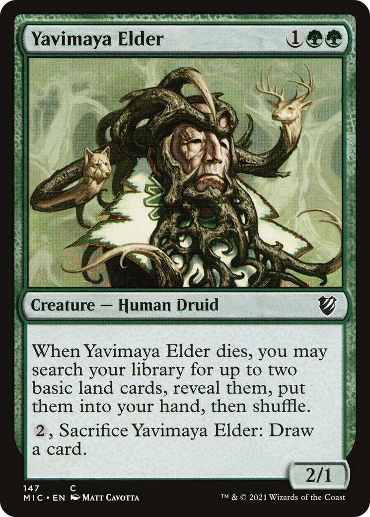 Yavimaya Elder (MIC-147) [Midnight Hunt Commander] MTG Single Wizards of the Coast