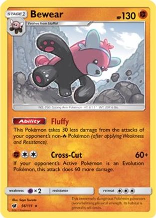 Bewear - 56/111 (Prerelease Kit Exclusive) () [Misc: Deck Exclusives] Pokemon Single Pokémon