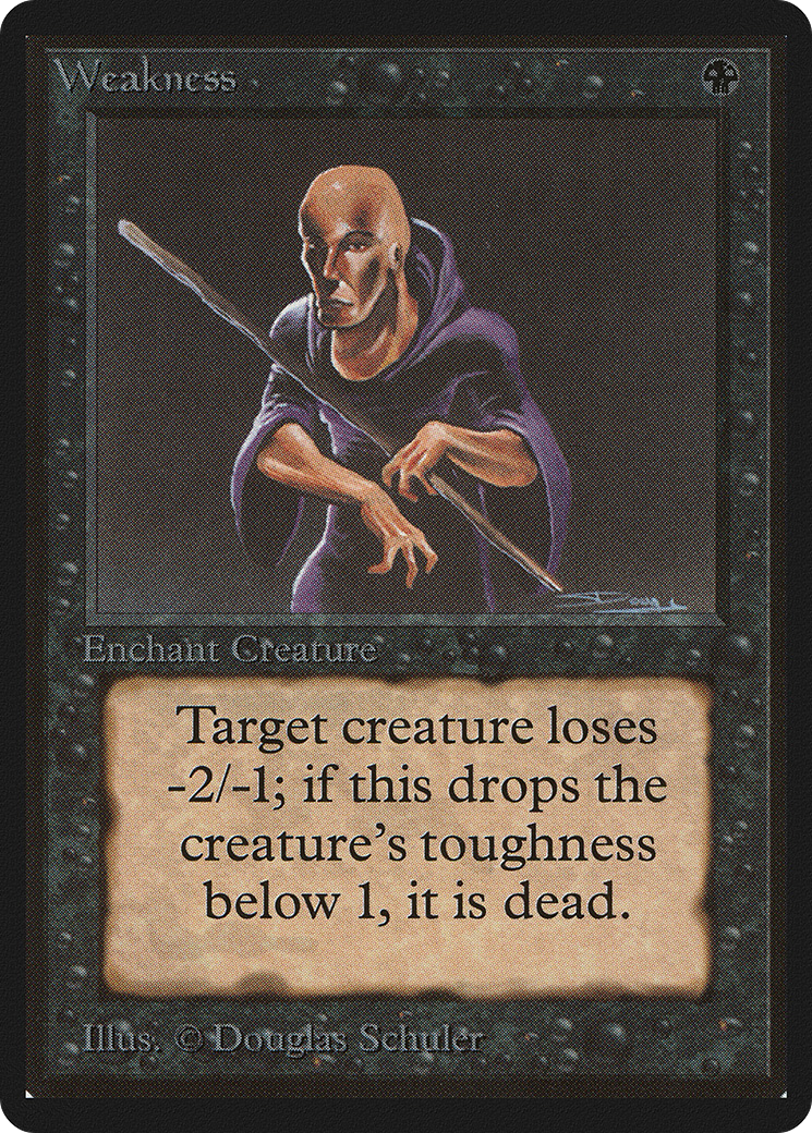 Weakness (LEB-) [Oldschool] Limited Edition Beta MTG Single Wizards of the Coast