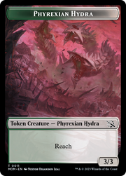 Monk // Phyrexian Hydra (11) Double-Sided Token [Tokens] March of the Machine Tokens MTG Single Magic: The Gathering