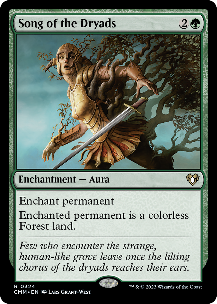 Song of the Dryads (CMM-324) [Commander Masters] MTG Single Wizards of the Coast