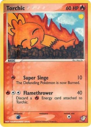 Torchic - 3/5 () [Promos: Kids WB Promos] Pokemon Single Pokémon
