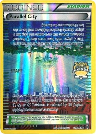 Parallel City 145/162 (City Championships) [Staff] () Reverse Holofoil [Promos: League & Championship Cards] Pokemon Single Pokémon