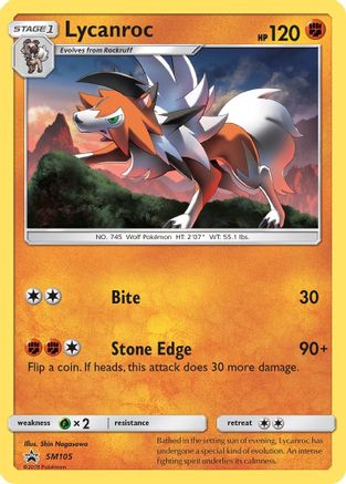 Lycanroc - SM105 (/248) Holofoil [SM: Black Star Promos] Pokemon Single Pokémon