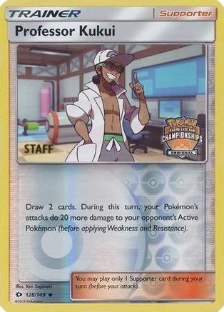 Professor Kukui - 128/149 (Regional Championships) [Staff] () Reverse Holofoil [League & Championship Cards] Pokemon Single Pokémon