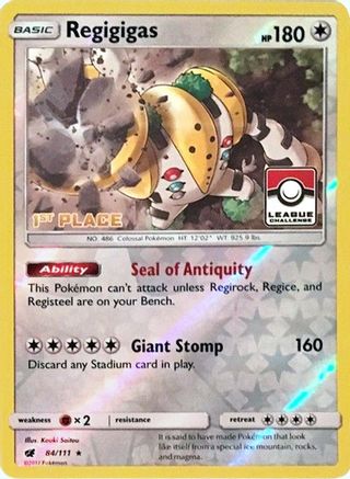 Regigigas 84/111 (League Challenge) [1st Place] () Reverse Holofoil [Promos: League & Championship Cards] Pokemon Single Pokémon