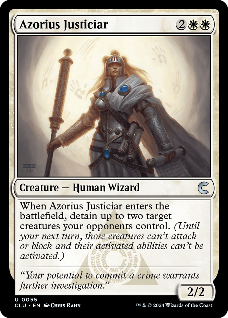 Azorius Justiciar (CLU-055) [Ravnica: Clue Edition] MTG Single Wizards of the Coast