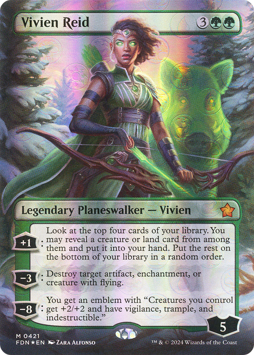 Vivien Reid (Mana Foil) (FDN-421) [Foundations] (Borderless) Foil MTG Single Wizards of the Coast