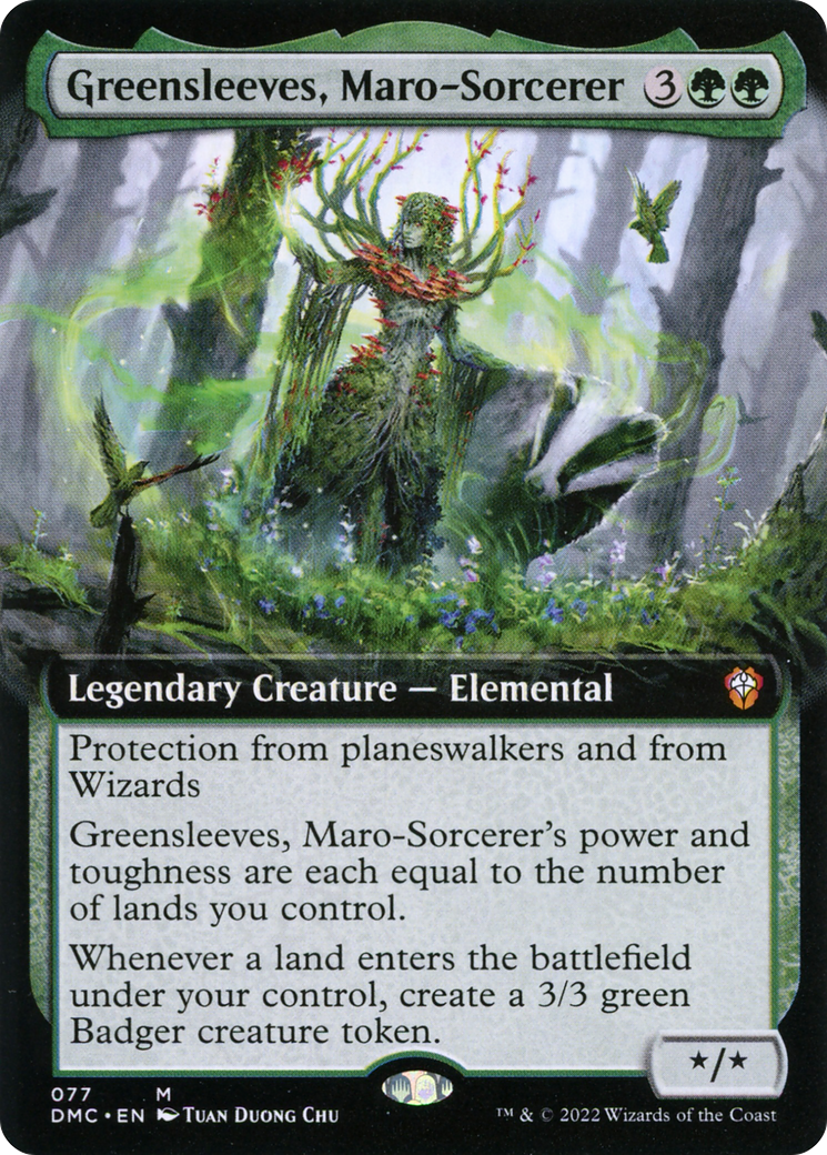 Greensleeves, Maro-Sorcerer (DMC-077) [Dominaria United Commander] (Extended Art) MTG Single Wizards of the Coast