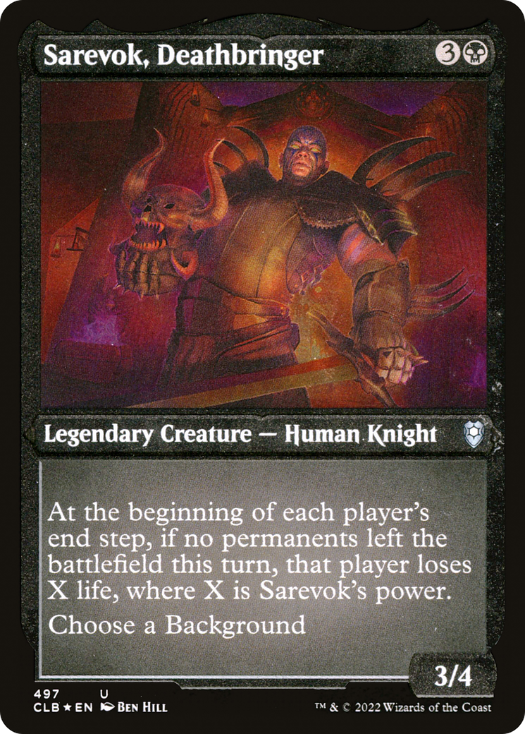 Sarevok, Deathbringer (CLB-497) [Commander Legends: Battle for Baldur's Gate] Etched Foil MTG Single Wizards of the Coast