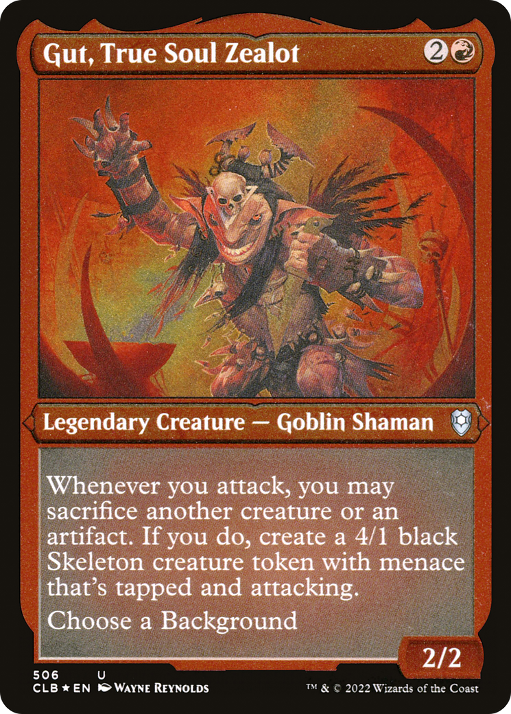 Gut, True Soul Zealot (CLB-506) [Commander Legends: Battle for Baldur's Gate] Etched Foil MTG Single Wizards of the Coast