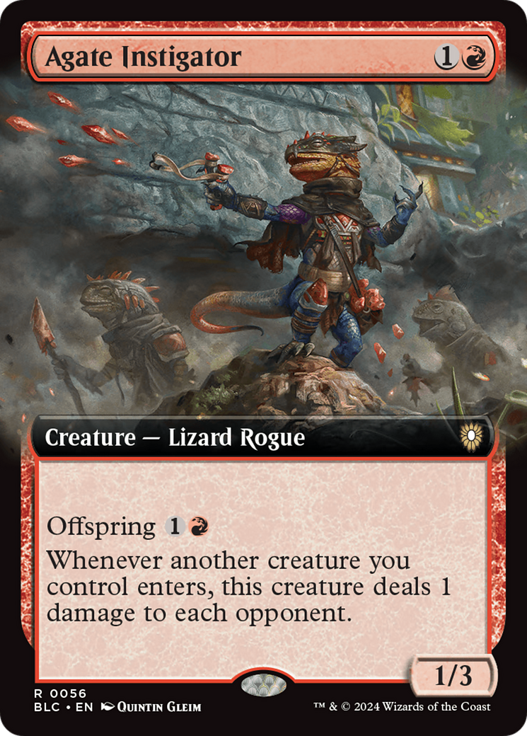 Agate Instigator (BLC-056) [Bloomburrow Commander] (Extended Art) MTG Single Wizards of the Coast