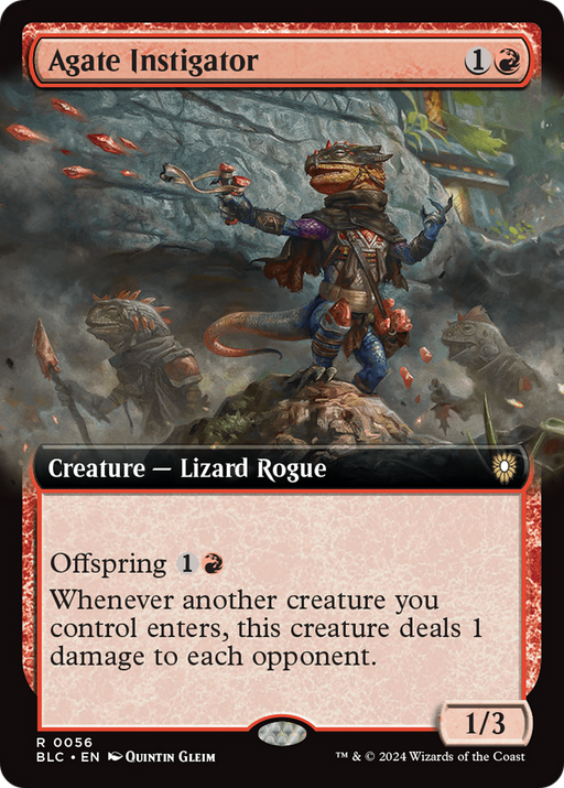 Agate Instigator (BLC-056) [Bloomburrow Commander] (Extended Art) MTG Single Wizards of the Coast