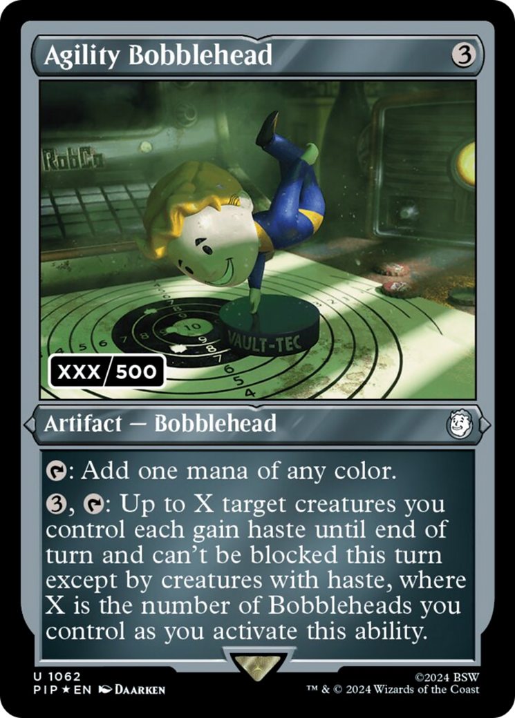Agility Bobblehead (Serial Numbered) (PIP-1062) [Fallout] Foil MTG Single Wizards of the Coast