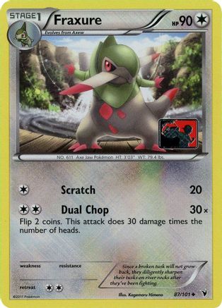 Fraxure - 87/101 (League Promo) Reverse Holofoil [Promos: League & Championship Cards] Pokemon Single Pokémon