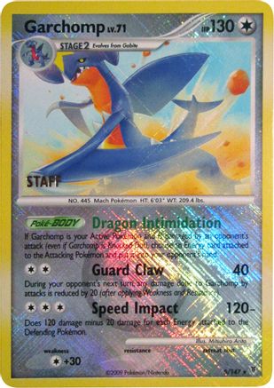 Garchomp 5/147 (Championship Promo) [Staff] () Reverse Holofoil [Promos: League & Championship Cards] Pokemon Single Pokémon