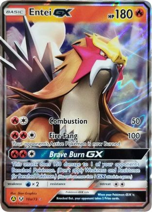 Entei GX - 10a/73 (10a/73) Holofoil [Promos: Alternate Art Promos] Pokemon Single Pokémon